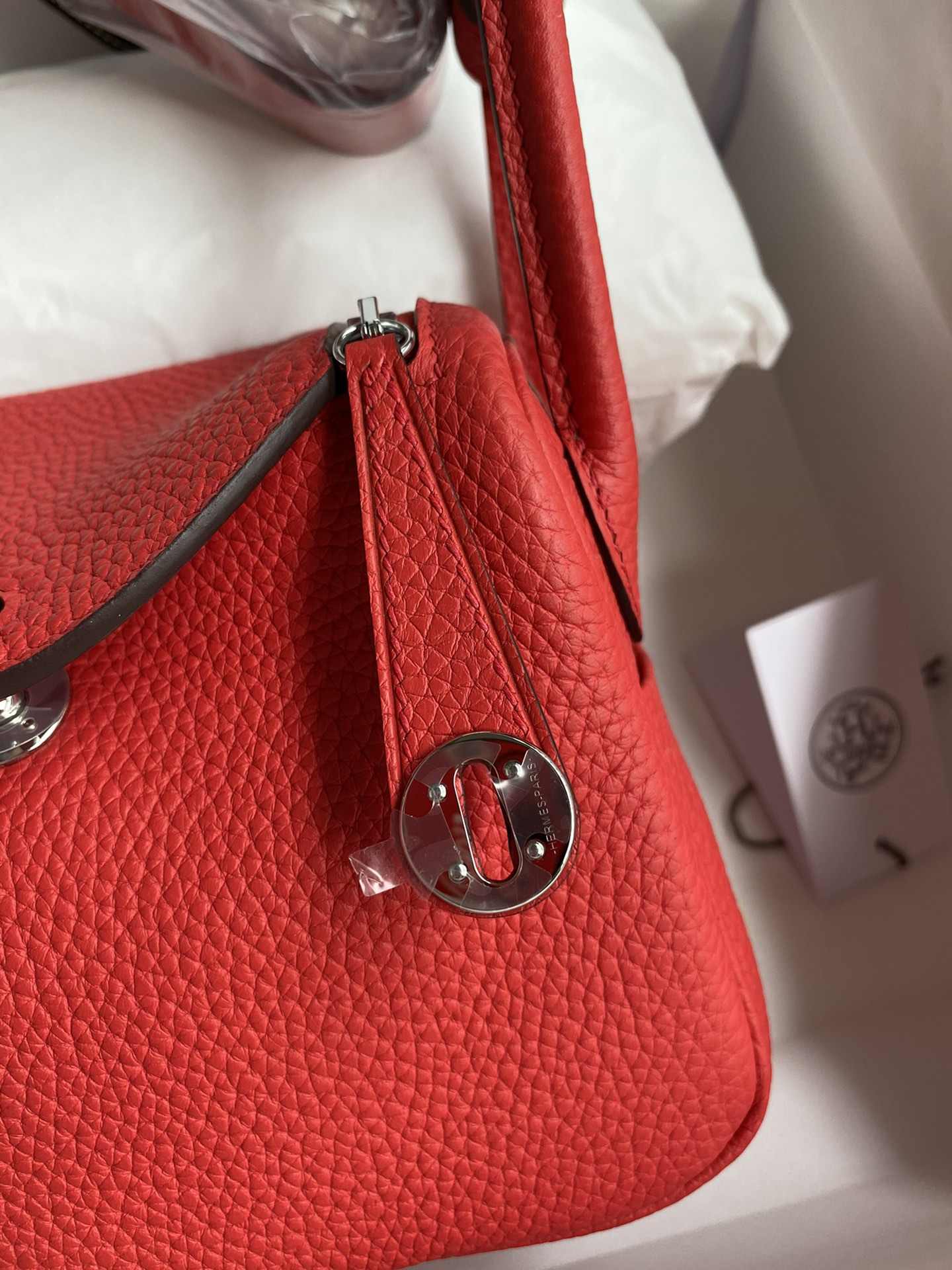 HERMES Lindy 19 Rouge De Corur