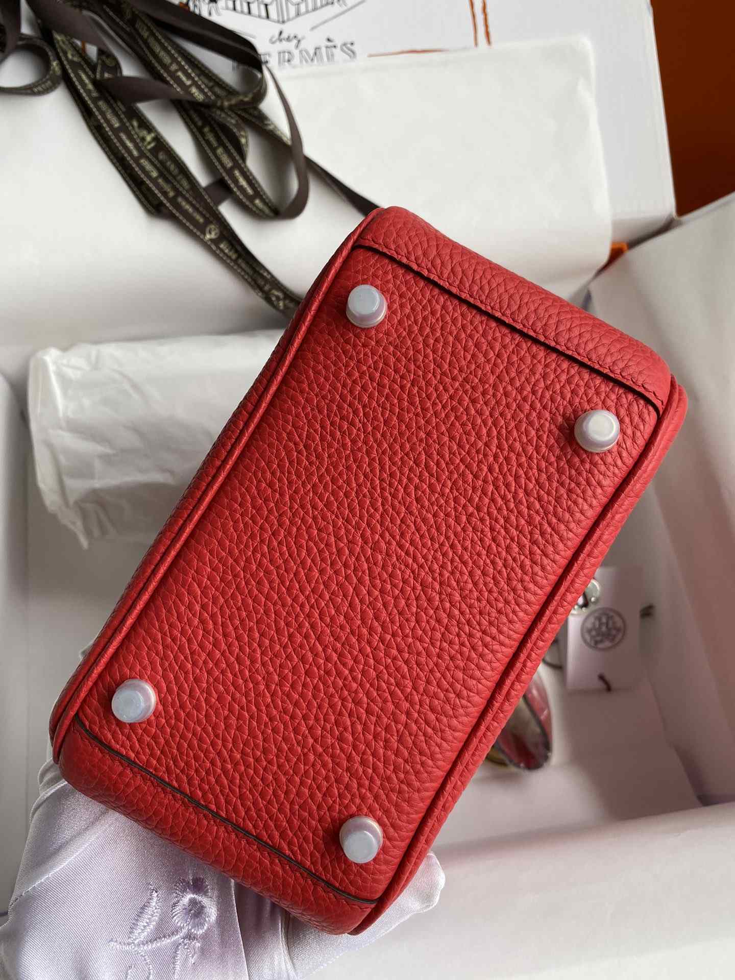 HERMES Lindy 19 Rouge De Corur