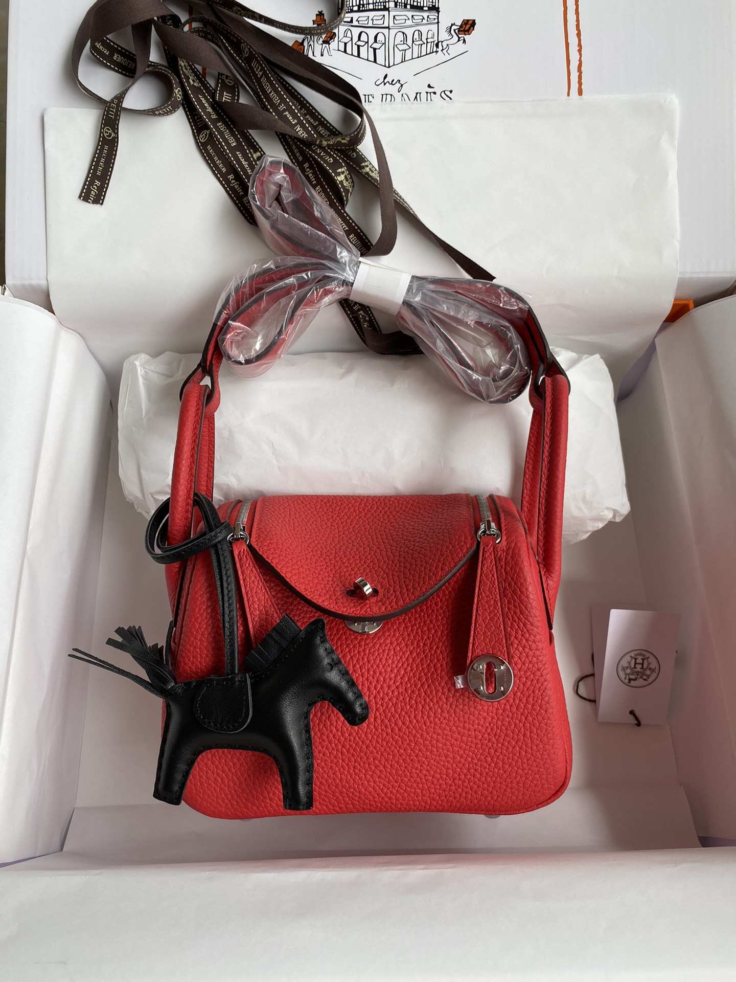 HERMES Lindy 19 Rouge De Corur