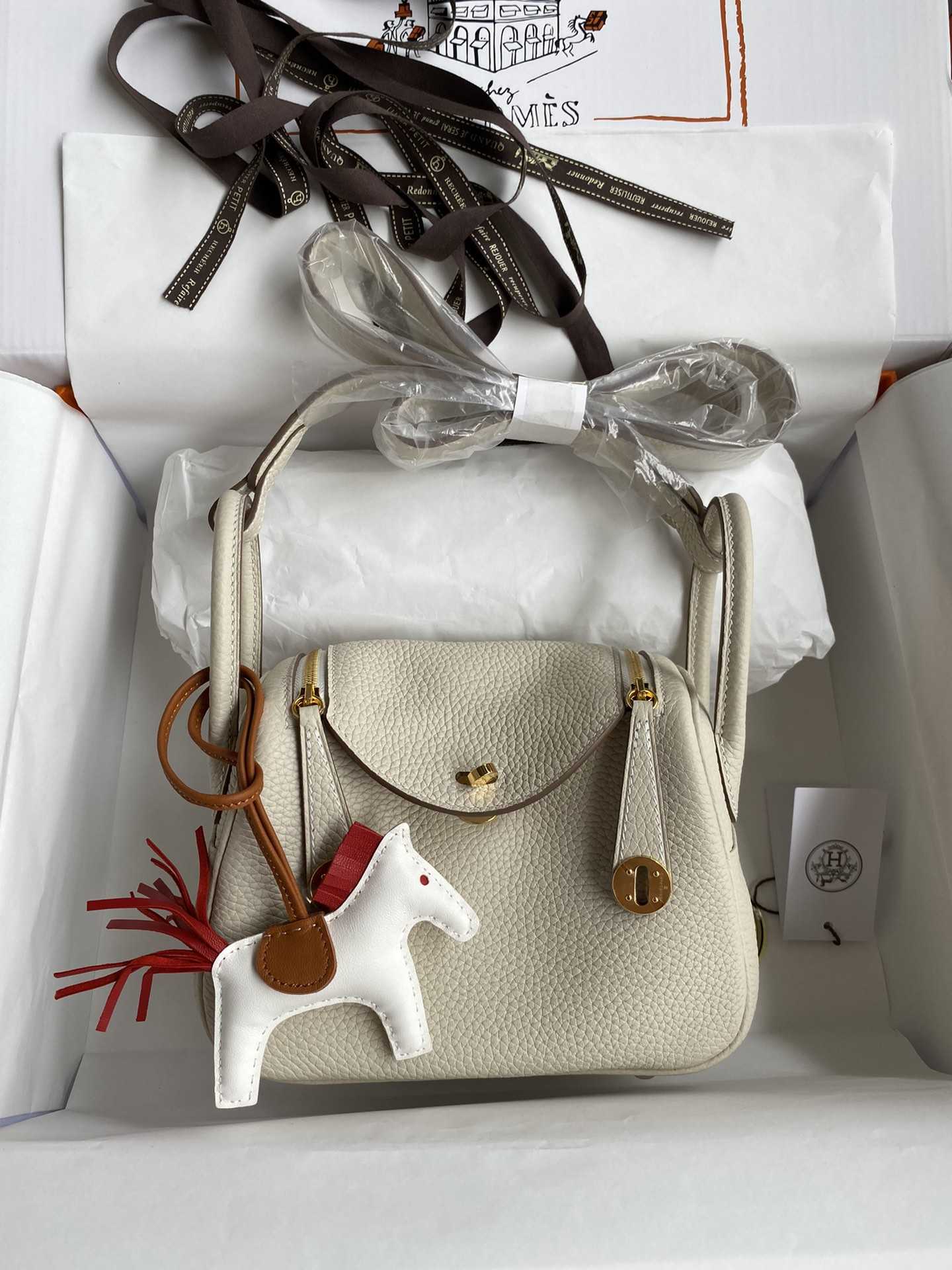 HERMES Lindy 19 Craie