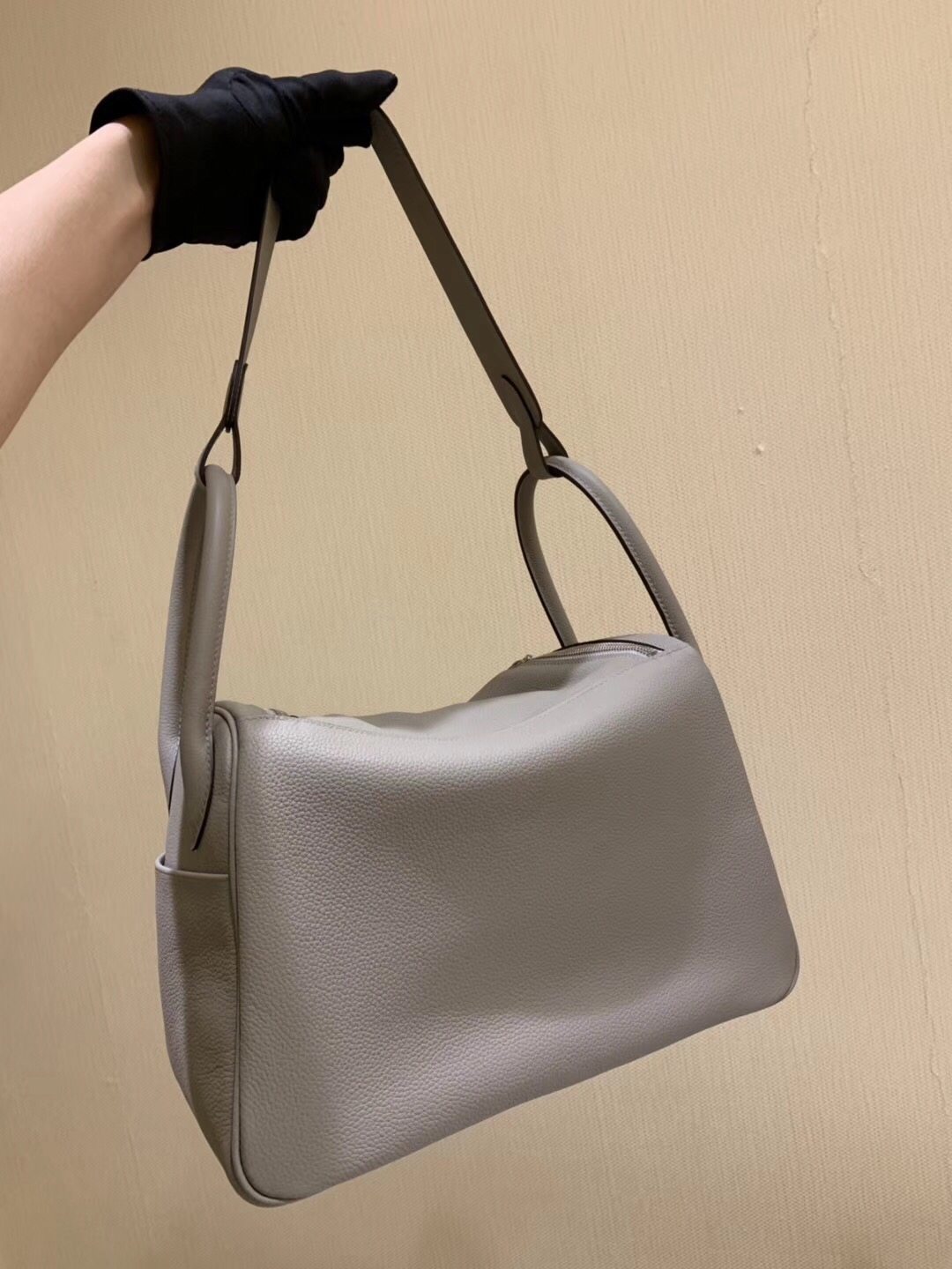 HERMES Lindy 30 Gris Asphalte