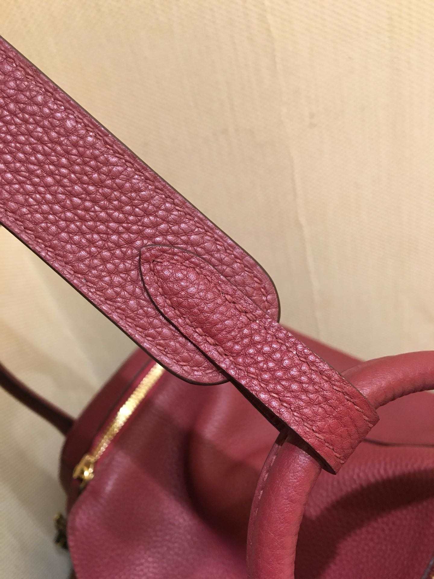 HERMES Lindy 30 Rouge Grenat