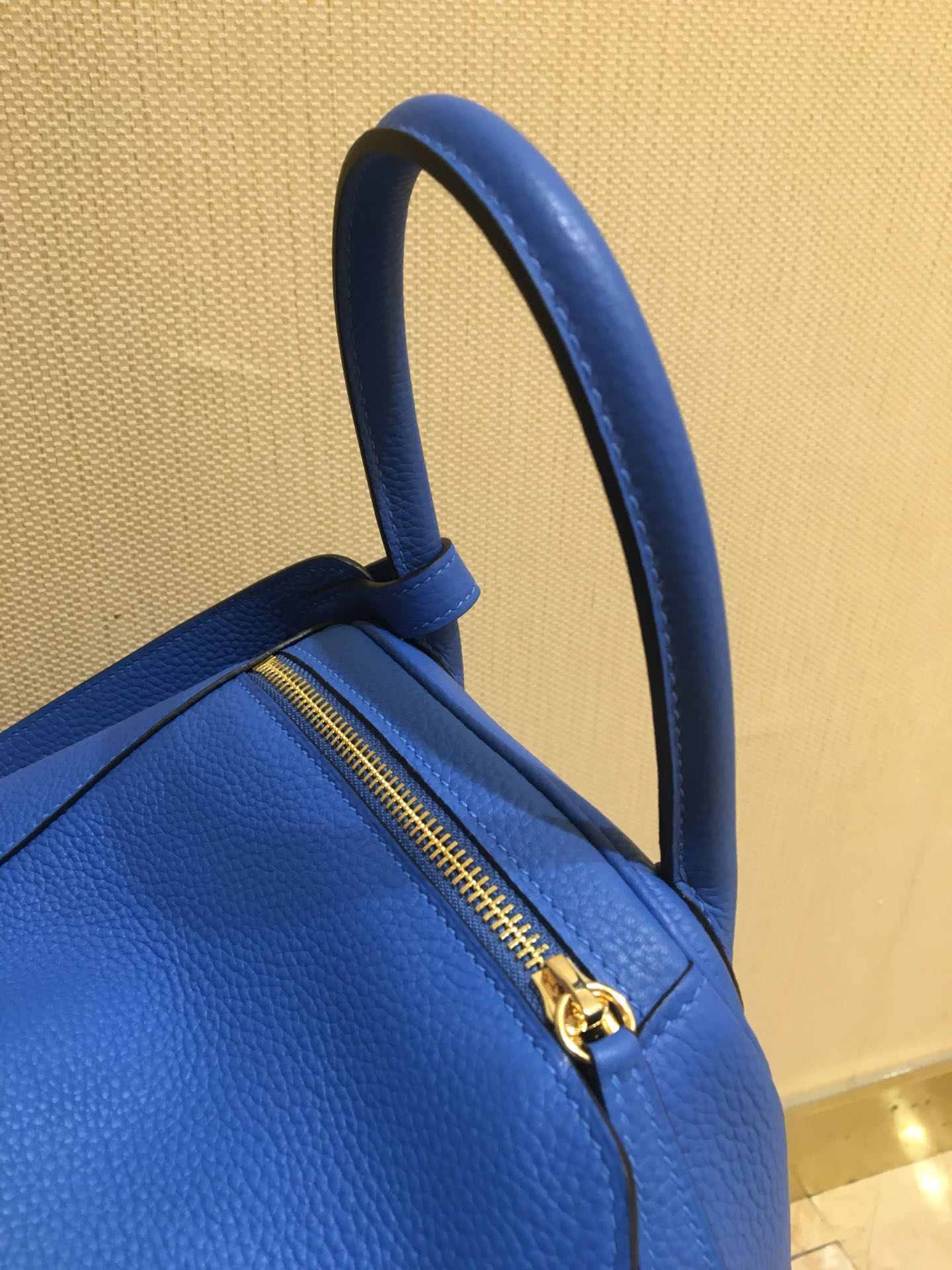 HERMES Lindy 30 Bright Blue