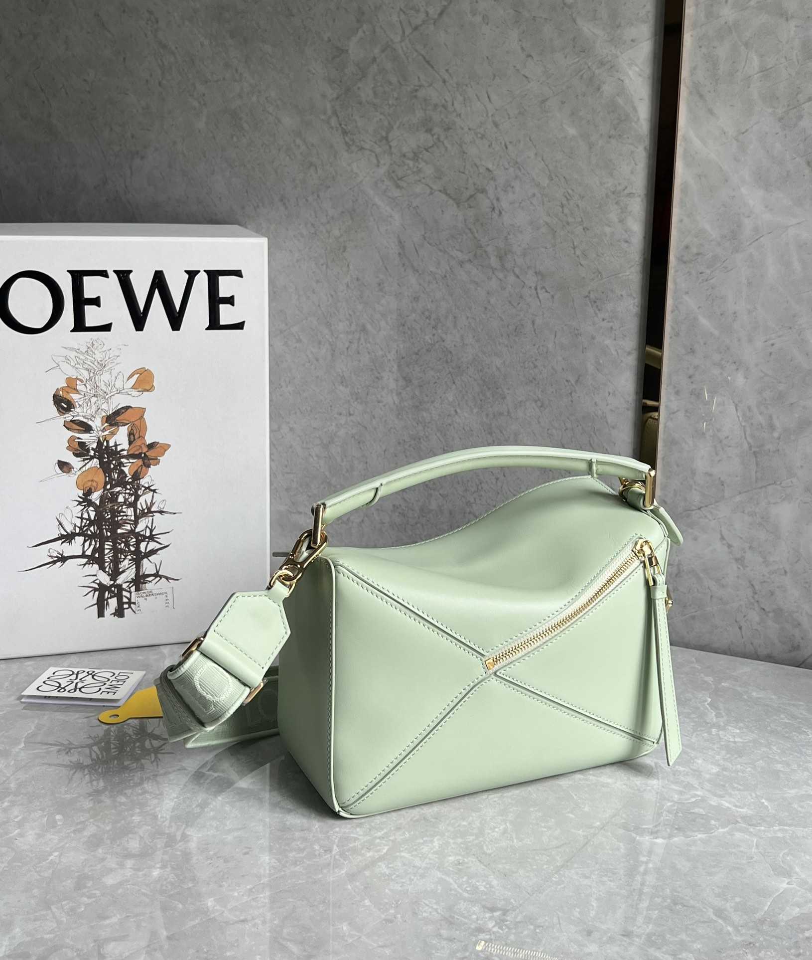 LOEWE Small Puzzle bag in Classic Calfskin Spring Jade