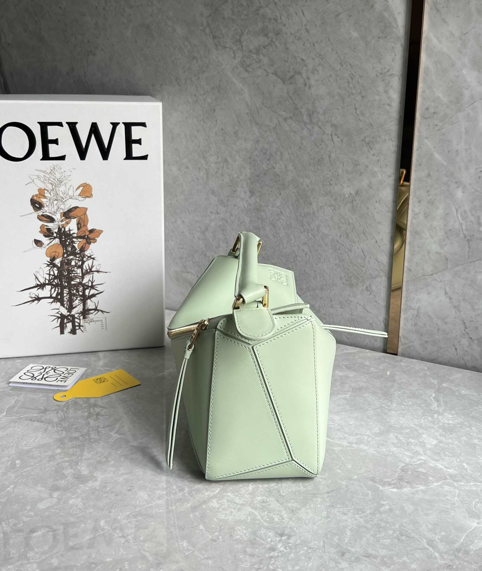 LOEWE Small Puzzle bag in Classic Calfskin Spring Jade