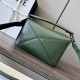 LOEWE Small Puzzle bag in Classic Calfskin Bottle Green