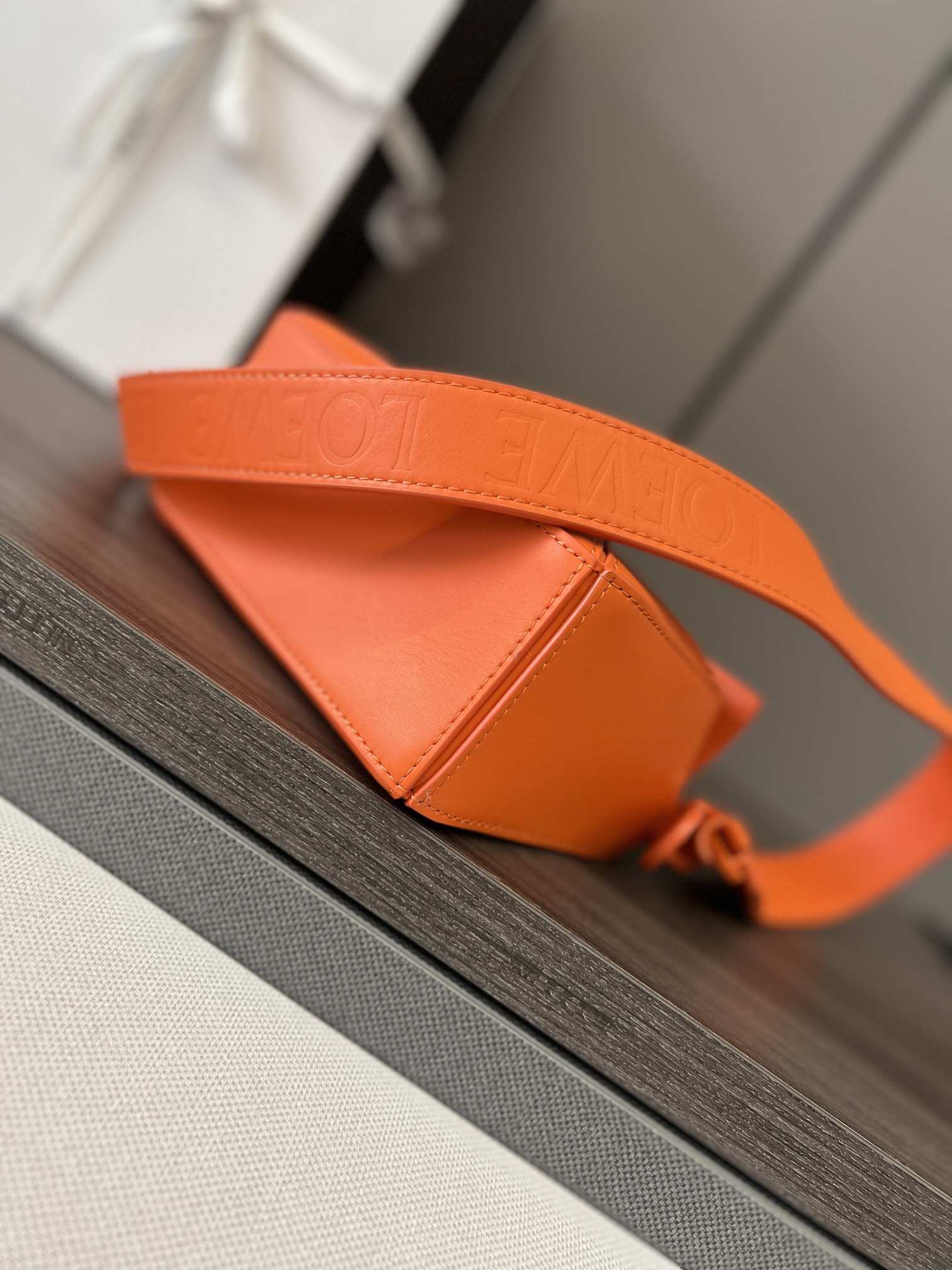 LOEWE Mini Puzzle bag in Classic Calfskin Vivid Orange