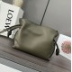 LOEWE Mini Flamenco Clutch in Nappa Calfskin Dark Khaki Green