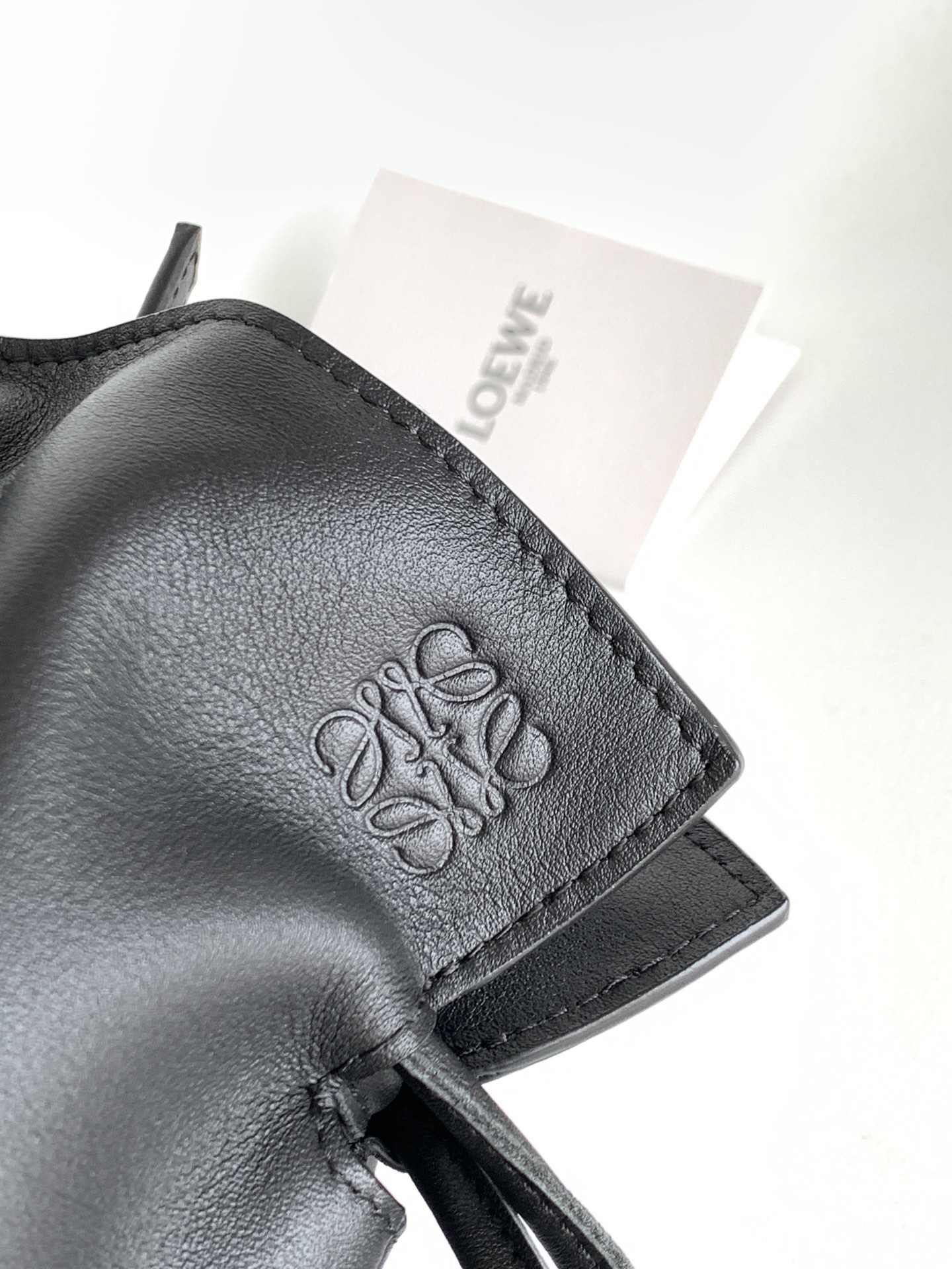 LOEWE Mini Flamenco Clutch in Nappa Calfskin Black