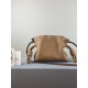 LOEWE Mini Flamenco Clutch in Nappa Calfskin Brown