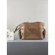 LOEWE Mini Flamenco Clutch in Nappa Calfskin Brown