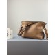 LOEWE Mini Flamenco Clutch in Nappa Calfskin Brown