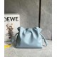 LOEWE Medium Flamenco Clutch in Nappa Calfskin Light Blue