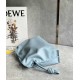 LOEWE Medium Flamenco Clutch in Nappa Calfskin Light Blue