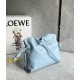 LOEWE Medium Flamenco Clutch in Nappa Calfskin Light Blue