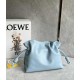 LOEWE Medium Flamenco Clutch in Nappa Calfskin Light Blue