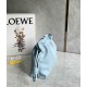 LOEWE Medium Flamenco Clutch in Nappa Calfskin Light Blue