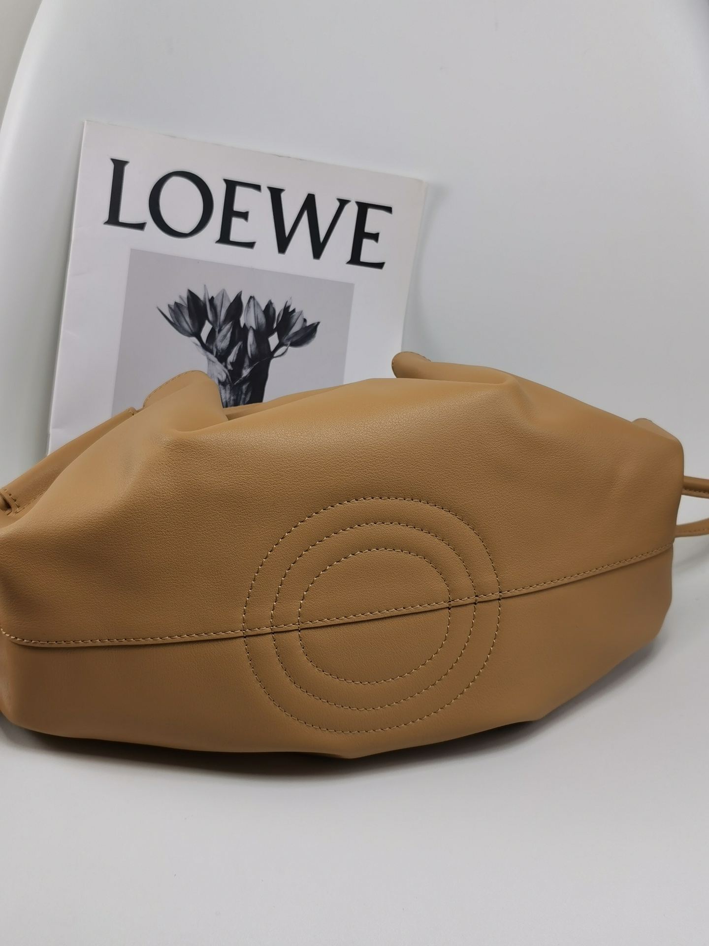 LOEWE Small Paseo Bag in Shiny Sappa Calfskin Oak