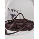 LOEWE Small Paseo Bag in Shiny Sappa Calfskin Burgundy