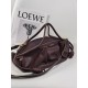 LOEWE Small Paseo Bag in Shiny Sappa Calfskin Burgundy