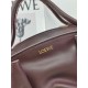 LOEWE Small Paseo Bag in Shiny Sappa Calfskin Burgundy