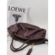 LOEWE Small Paseo Bag in Shiny Sappa Calfskin Burgundy