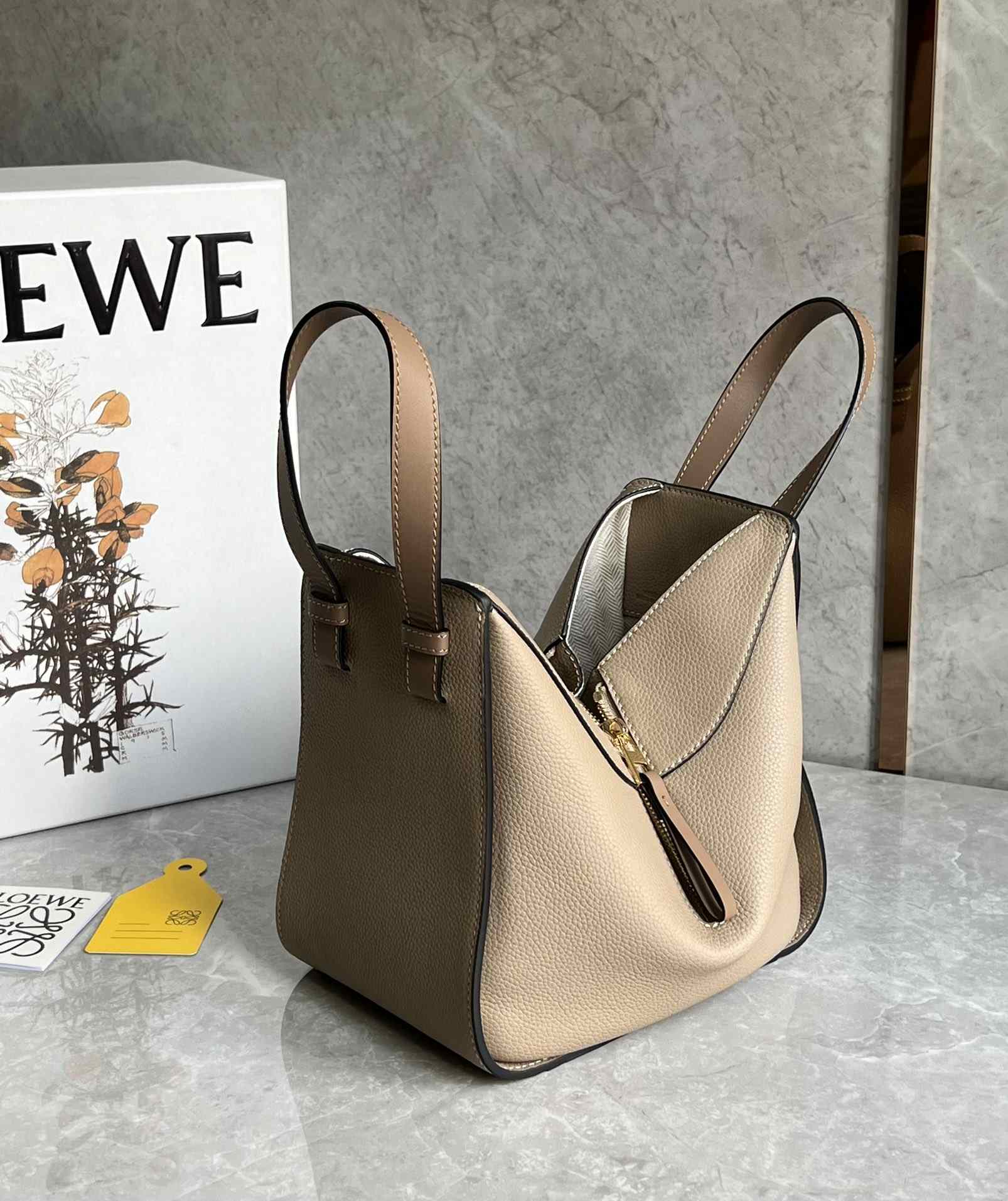 LOEWE Small Hammock Bag in Classic Calfskin Sand