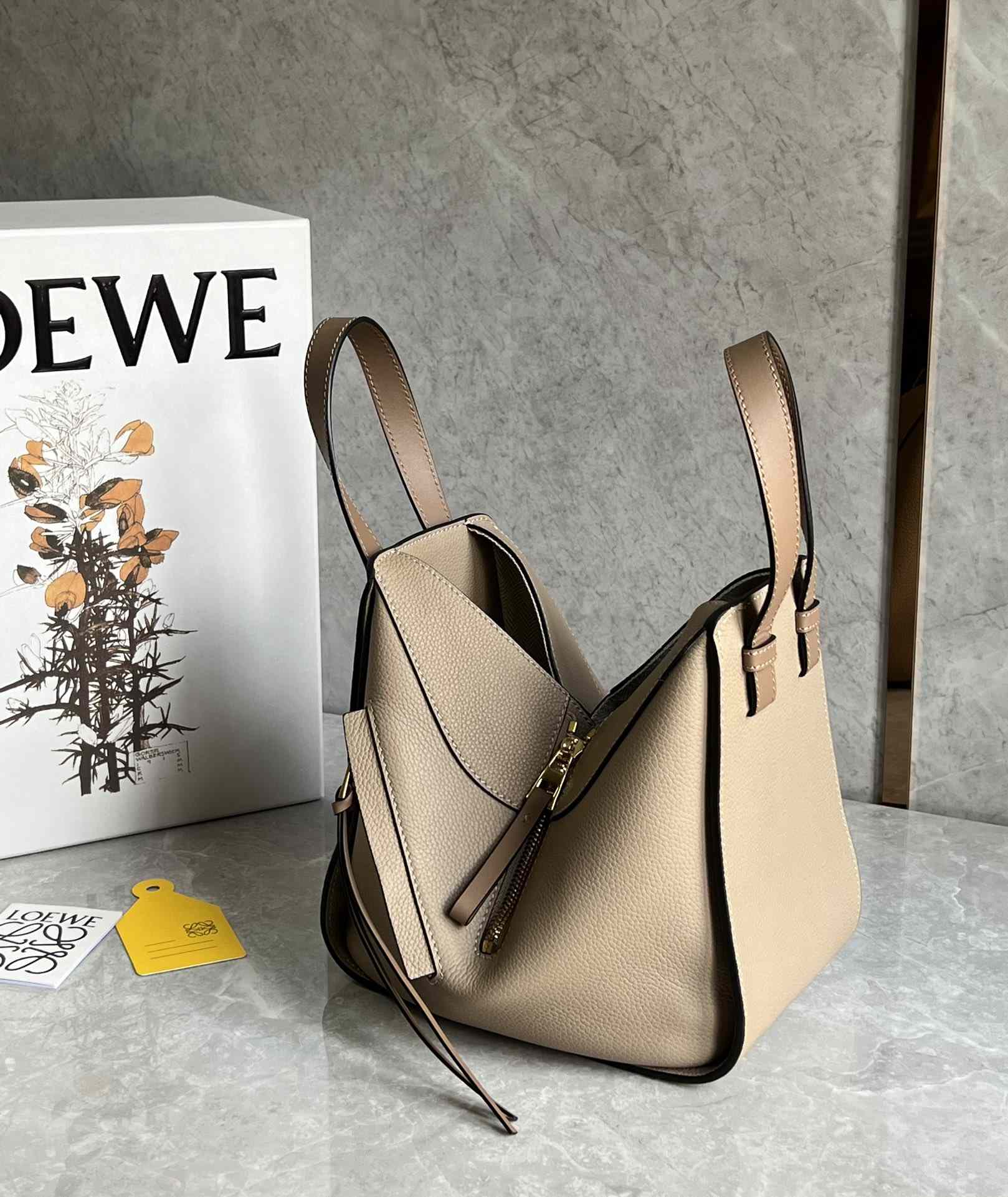 LOEWE Small Hammock Bag in Classic Calfskin Sand