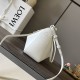 LOEWE Mini Hammock Hobo Bag in Classic Calfskin White