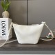 LOEWE Mini Hammock Hobo Bag in Classic Calfskin White