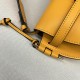 LOEWE Mini Gate Dual bag in Soft Calfskin and Jacquard Yellow