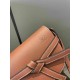 LOEWE Mini Gate Dual bag in Soft Calfskin and Jacquard Tan