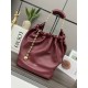 LOEWE Medium Squeeze Bag in Nappa Lambskin Dark Burgundy