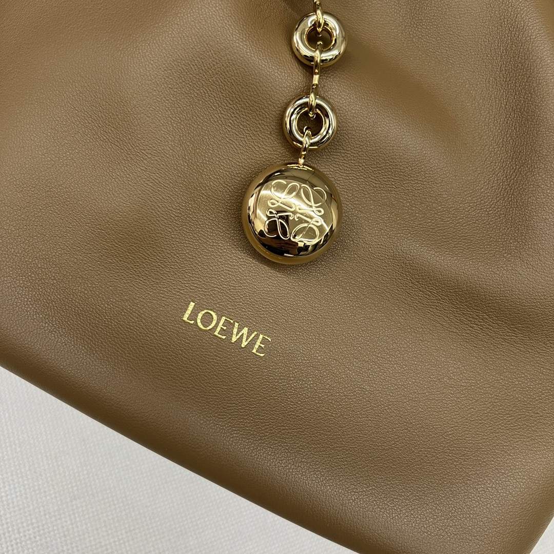 LOEWE Small Squeeze Bag in Nappa Lambskin Sand