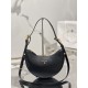 PRADA Arqué Leather Shoulder Bag Black