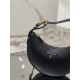 PRADA Arqué Leather Shoulder Bag Black