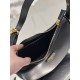 PRADA Arqué Leather Shoulder Bag Black