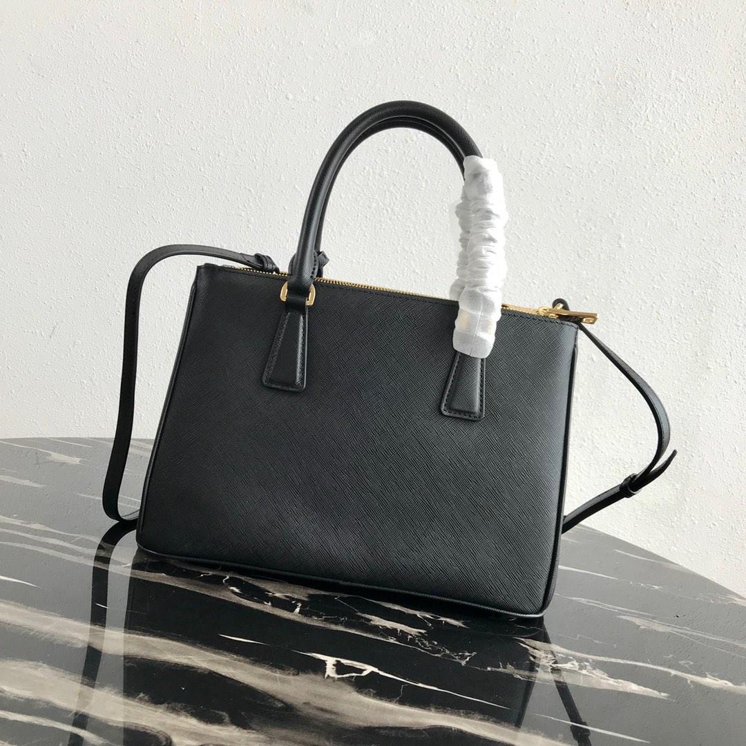 PRADA Medium Prada Galleria Saffiano Leather Bag Black