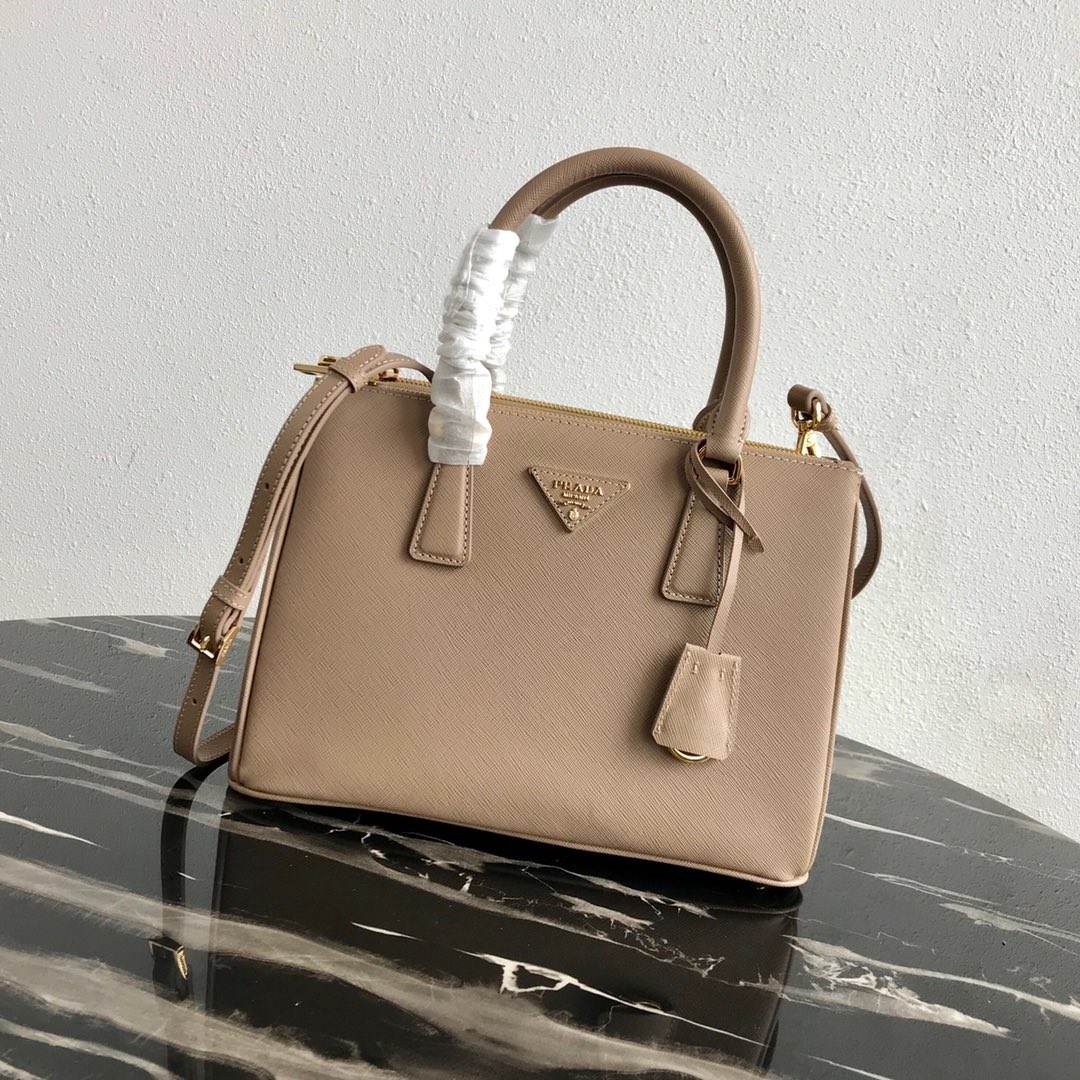 PRADA Medium Prada Galleria Saffiano Leather Bag Caramel