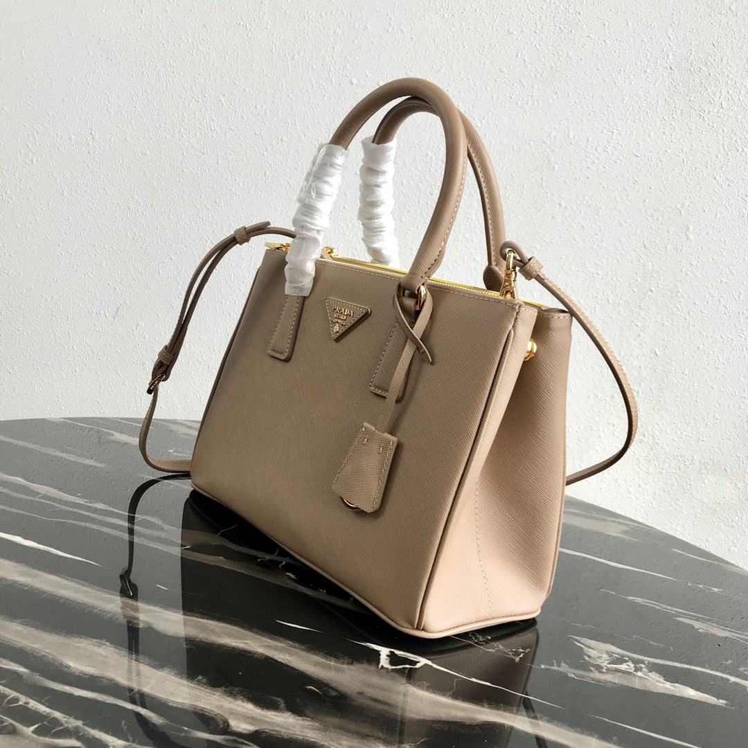 PRADA Medium Prada Galleria Saffiano Leather Bag Caramel