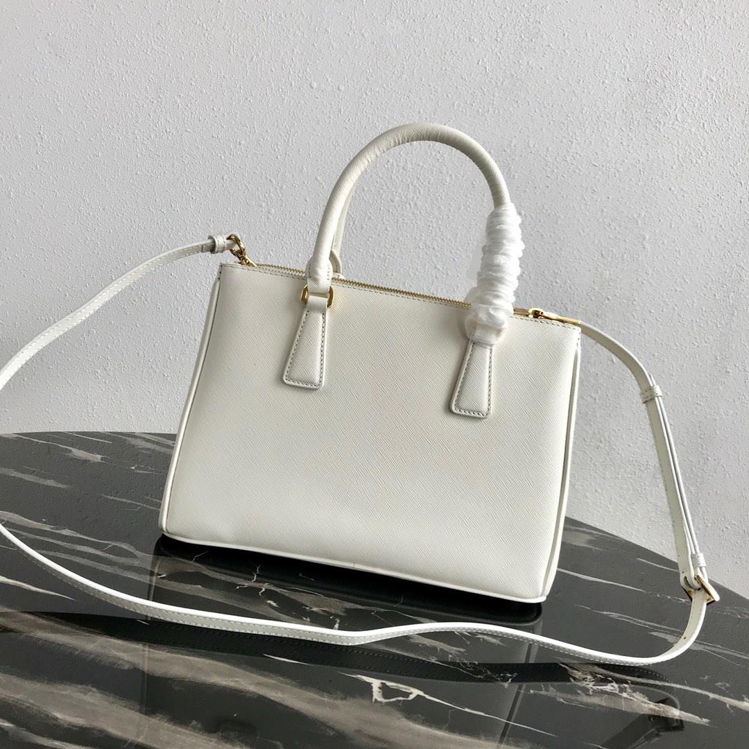 PRADA Medium Prada Galleria Saffiano Leather Bag White