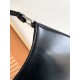 PRADA Cleo Brushed Leather Shoulder Bag Black