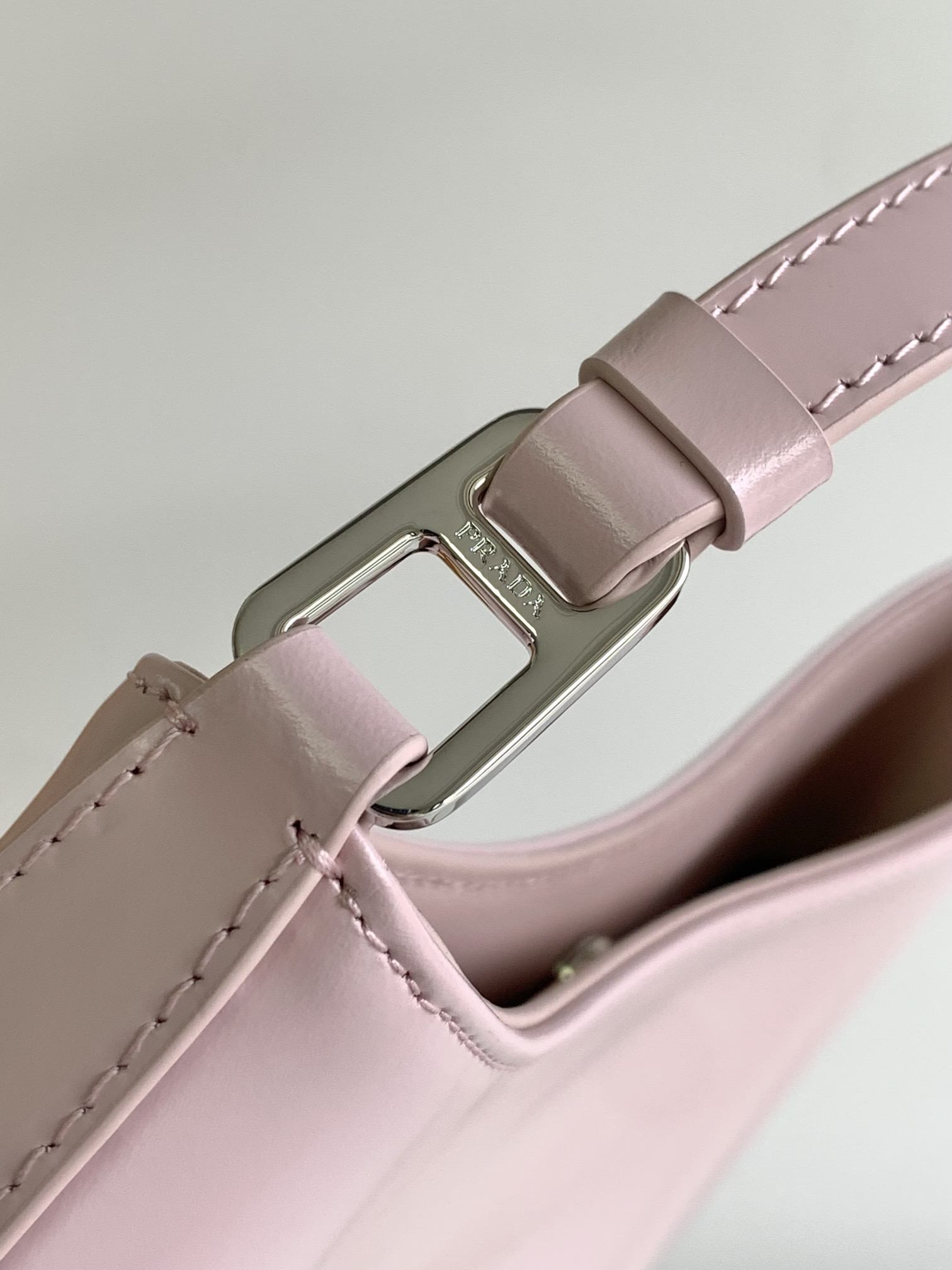 PRADA Cleo Brushed Leather Shoulder Bag Pink