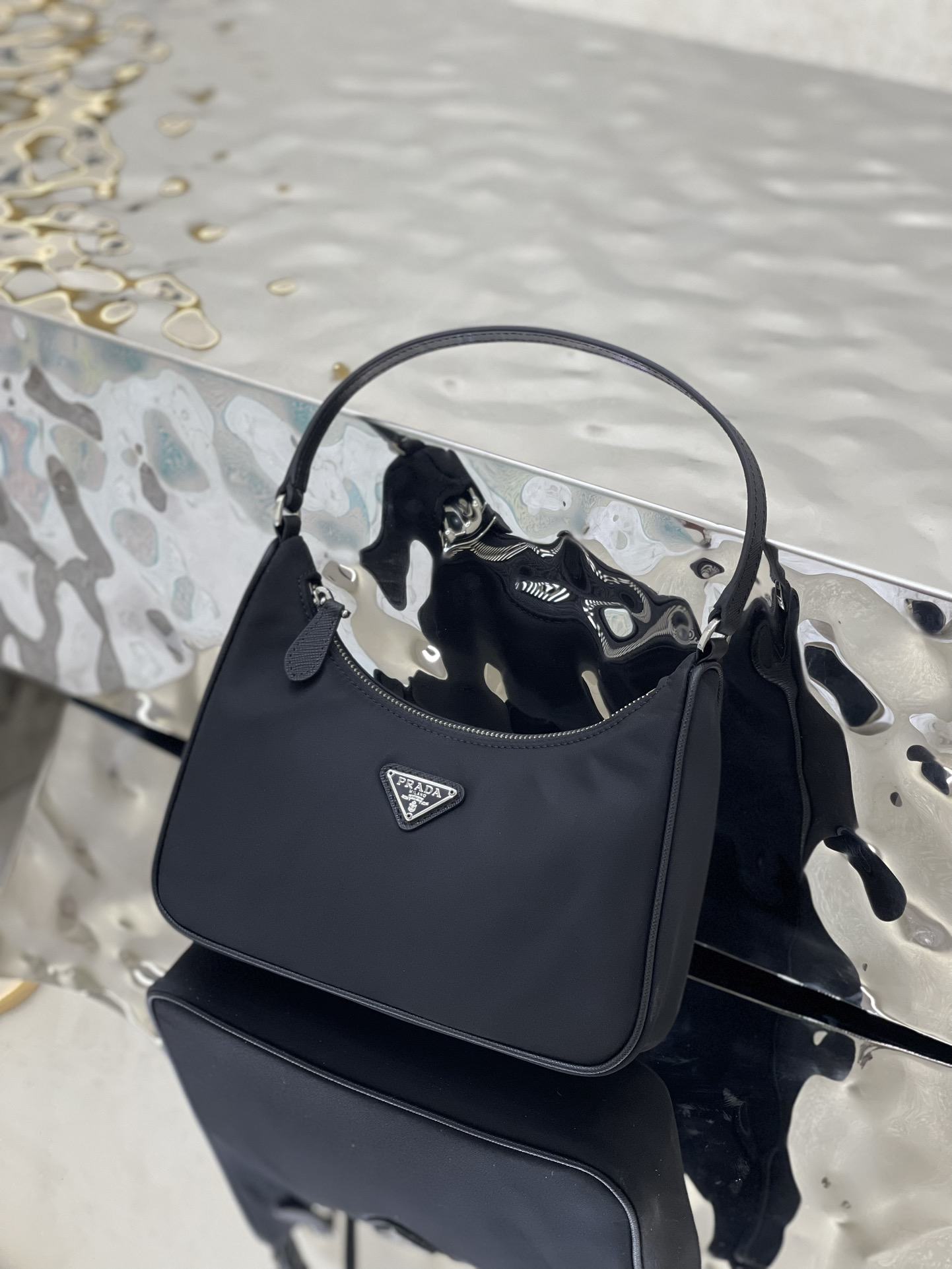 PRADA Re-Edition 2005 Re-Nylon and Saffiano Mini Bag Black