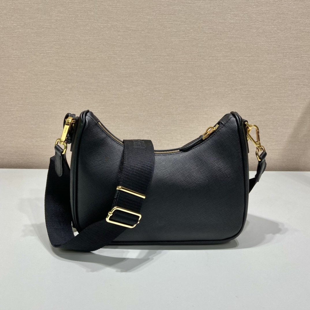 PRADA Re-Edition 2005 Saffiano Leather Bag Black