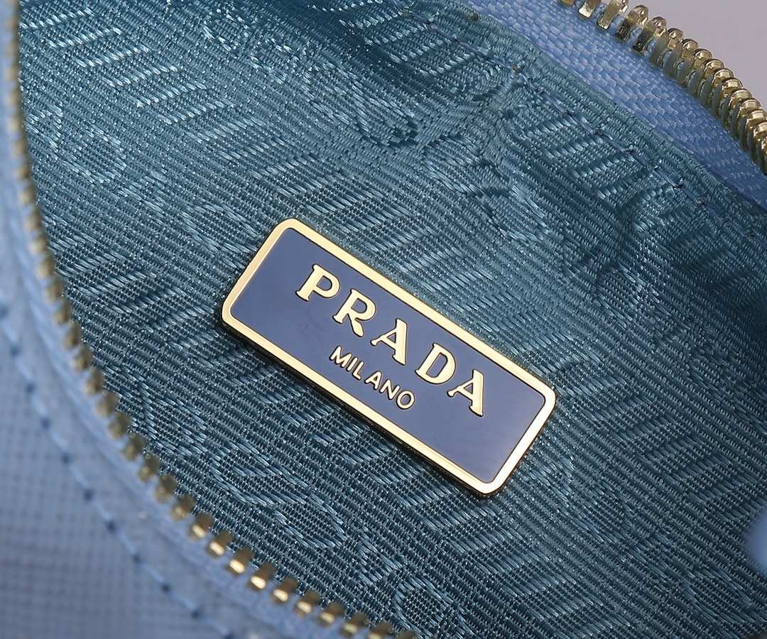 PRADA Re-Edition 2005 Saffiano Leather Bag Pale Blue