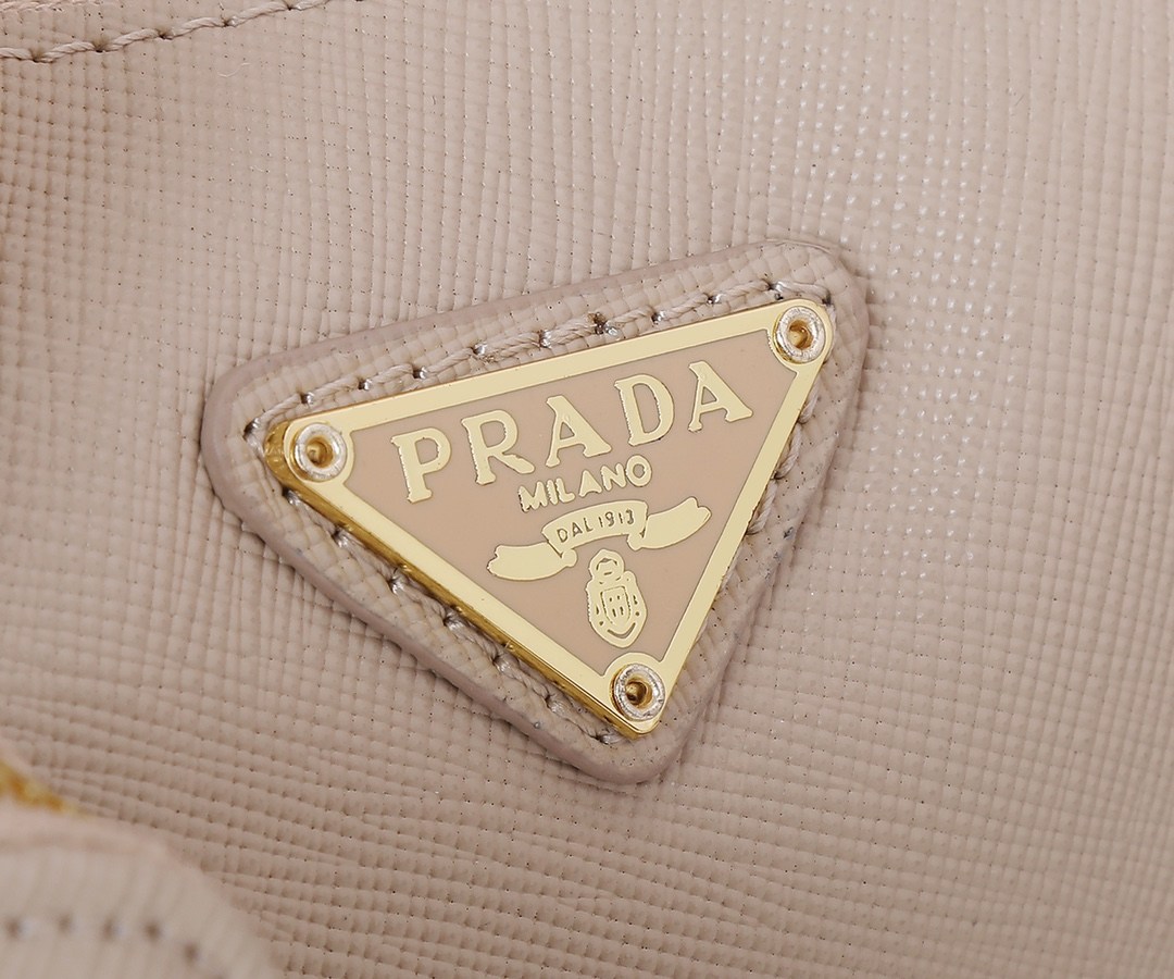 PRADA Re-Edition 2005 Saffiano Leather Bag Cameo Beige