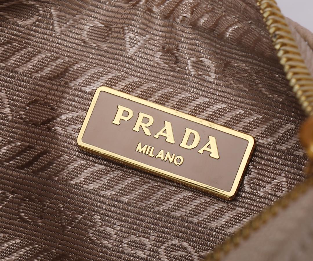 PRADA Re-Edition 2005 Saffiano Leather Bag Cameo Beige