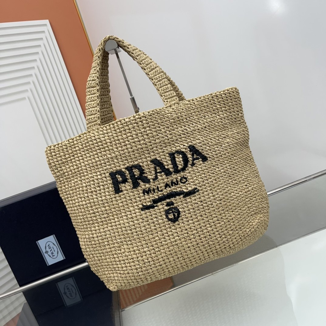 PRADA Crochet Tote Bag Natural