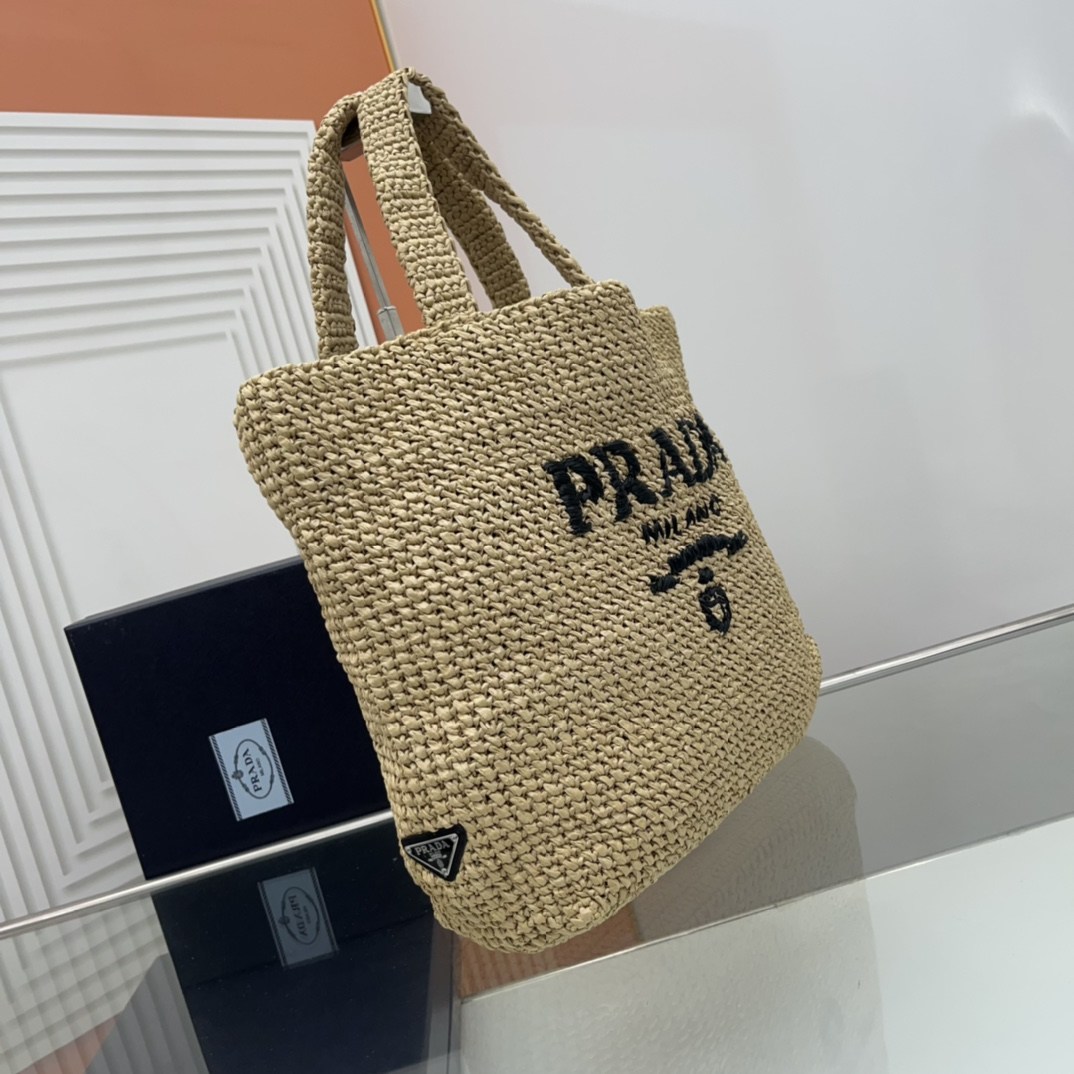 PRADA Crochet Tote Bag Natural